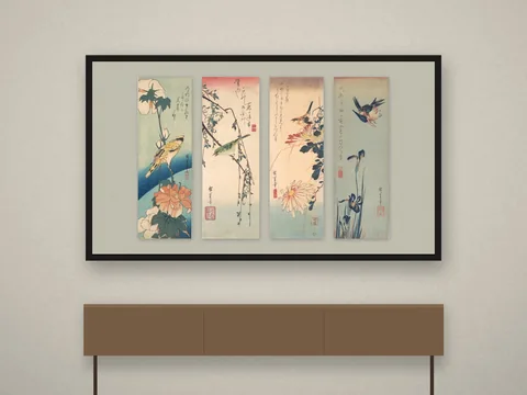Japanese Bird Frame TV Art: preview