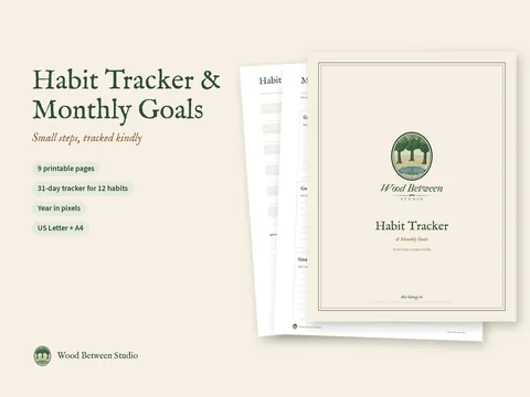 Habit Tracker & Monthly Goals: product preview
