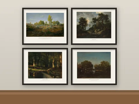 Vintage Forest Landscape Prints: preview