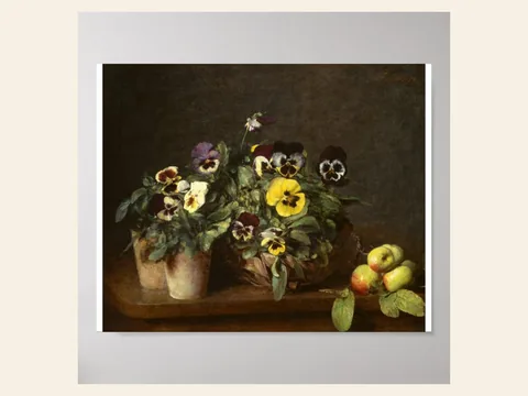 Still Life with Pansies by Henri Fantin-Latour: preview